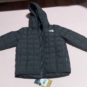 The North Face Black Hooded Quilted Down Jacket reversible